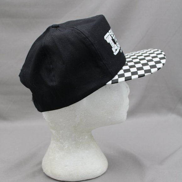 Vintage Baseball Hat - Bumper to Bumper Checkerboard Brim - Adult Sanpback - Picture 6 of 8